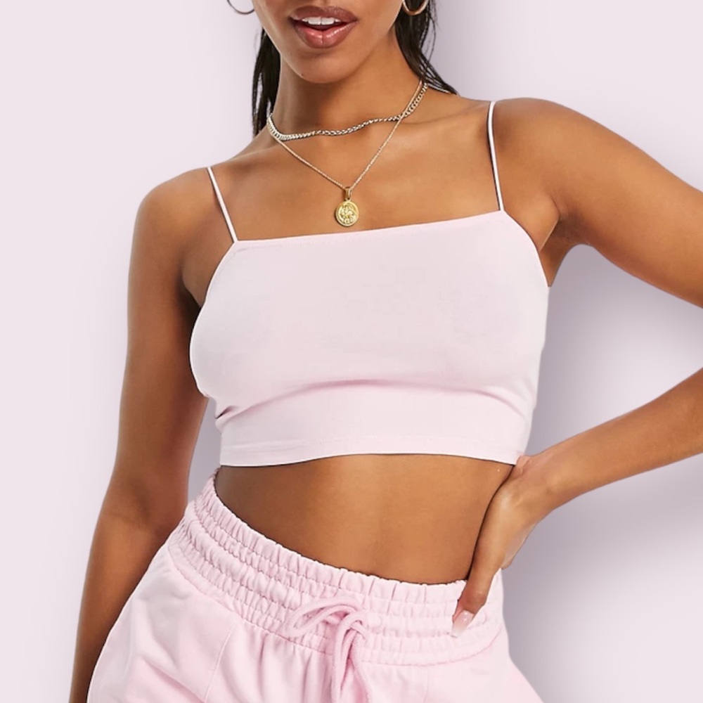 ASOS Pink Cropped Bandeau